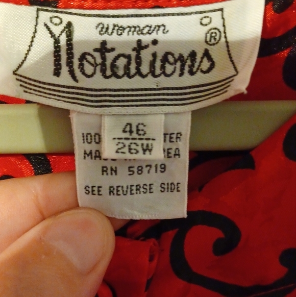 Notations Button Front Blouse - Picture 3 of 10
